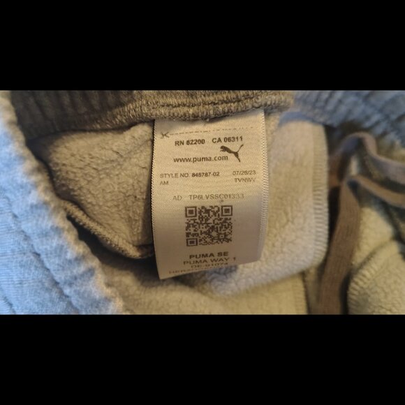 Puma Heather Gray Elevated Ess Tapered Men's Sweatpants  Size Medium - Picture 5 of 5